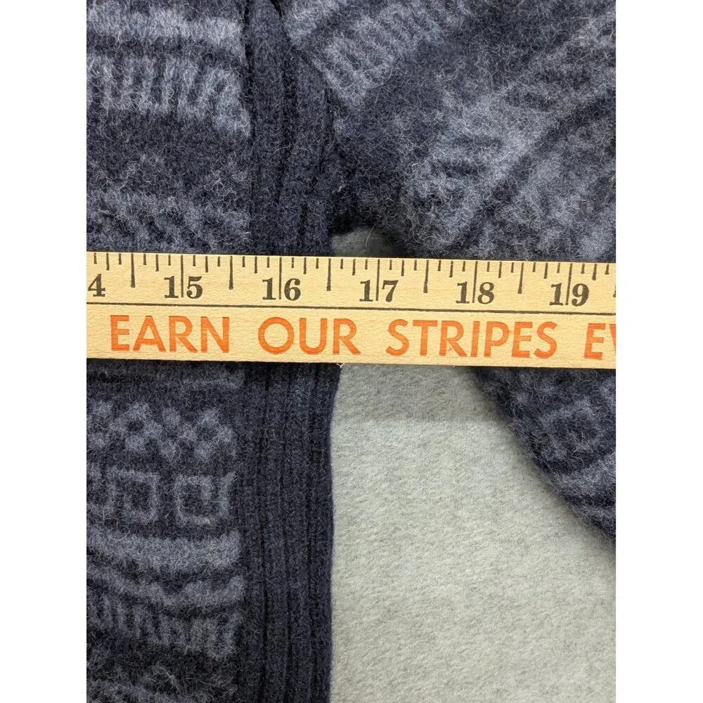 Fossil Sweater Mens Large Patterned Wool Crewneck Pullover Warm Winter Casual